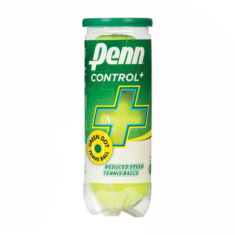 Penn Control Plus 78' Green Felt Junior Tennis Balls - 12 Can Case - Image 2